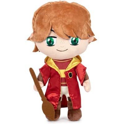 Ron Weasley - Harry Potter Quidditch Pluche Knuffel 30 cm - Speelgoed Knuffels - Knuffelpop voor Kinderen Jongens Meisjes - Ron, Hermione, Voldemort, Hagrid, Snape, Dumbledore, Dobby