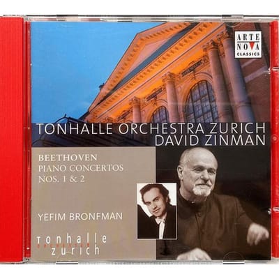 CD DAVID ZINMAN; YEFIM BRONFMAN - Beethoven: Pianoconcerten nr. 1 & 82876825872 Arte Nova Class 2006 Europa Klassiek Gebruikt brown