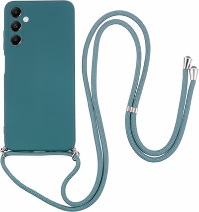 Coverup Hoesje - Geschikt voor Samsung Galaxy A05s Hoesje - Coverup Colour TPU Back Cover met Koord - Everglade Green