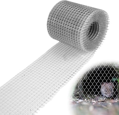 Draadgaas 10 cm x 6 m voor knaagdierbescherming, vogelverblijven en doe-het-zelf projecten, gegalvaniseerd metaal voor optimale duurzaamheid