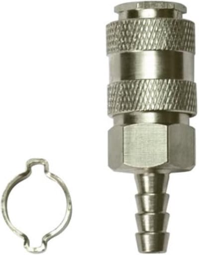 Stanley Koppeling Ø 8 x 13 mm, luchtslang koppeling metaal, snelle aansluiting voor persluchtsystemen, geschikt voor garage, werkplaats, compressor