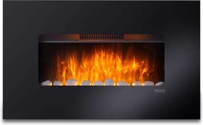 MOA Sfeerhaard Elektrisch - Haard met Verwarming - 2000W - Openhaard met Afstandsbediening en Sfeerlicht - Kachel - Zwart