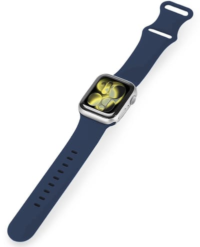 Horloge Bandje Geschikt voor Apple Watch 1, 2, 3, 4, 5, 6, 7, 8, 9, 10, 11, SE - 42/44/45/46 mm Bandje Siliconen Polsband - Siliconen Bandje Smartwatch - Donkerblauw