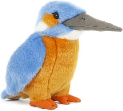 Semo Pluche ijsvogel knuffel - 15 cm - Vogel dieren knuffels/knuffeldieren - voor kinderen