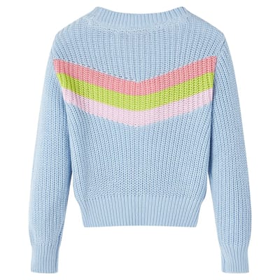 vidaXL - Kindertrui - gebreid - 128 - blauw