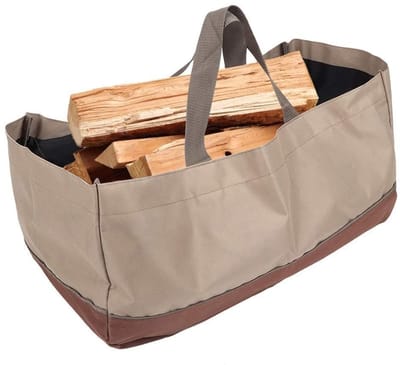 Dailygoods- Brandhoutdrager Grote Canvas - Draagtas Open Haard - Houtopbergtas - Log Carrier - Camping - Duurzaam Materiaal - Houtdrager