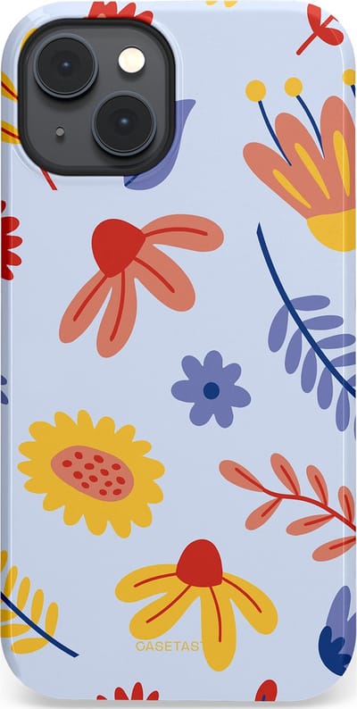 Casetastic hoesje geschikt voor Apple iPhone 14 Plus - MagSafe - Dubbellaagse bescherming - Bloemenval - Fashion Case - Lavendel Goud Terracotta