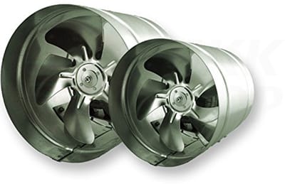 Buisventilator 200 mm - 400 m³/u, Hoge Druk, Metalen Radiale Ventilator voor Afzuiging en Toelucht