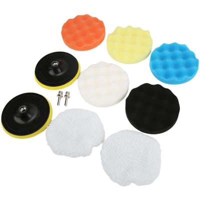 Polijstspons Pad Bonnet Set voor Wassen Waxen Afstoffen voor 5?6in Pneumatische Elektrische Polijstmachines black