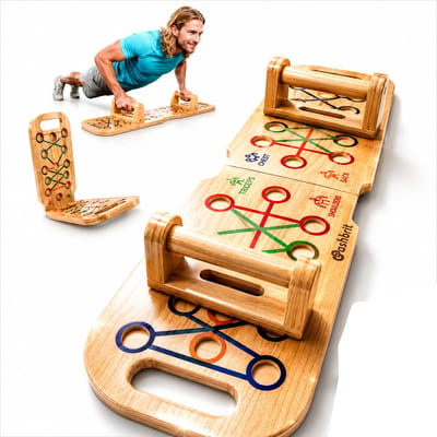 Ashbrit® Houten Push-Up Bord – Opdruksteun & Push Up Bars voor Calisthenics en Thuisfitness