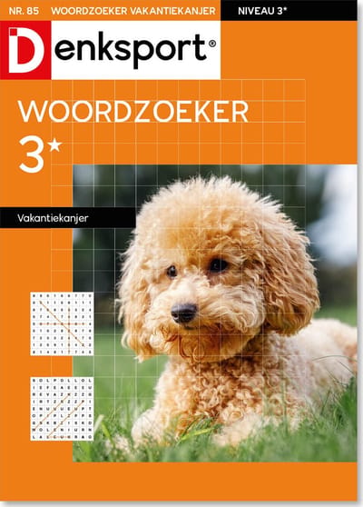 Denksport Puzzelboek Woordzoeker 3* vakantiekanjer, editie 85