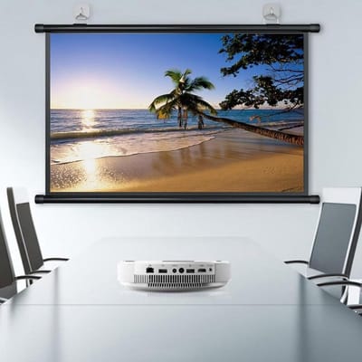 Projectiescherm - Filmscherm - Thuisbioscoop Creëren - Oprolbaar Glasvezel - Meerdere Maten - Zwart