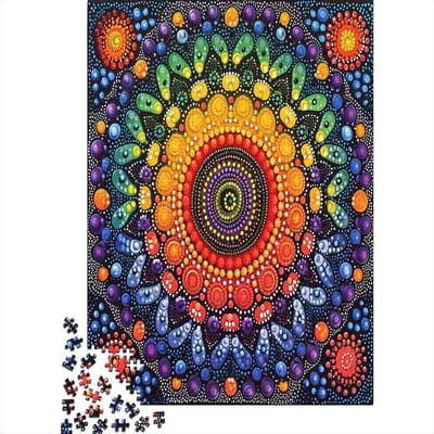 Legpuzzel Geometrisch Patroon - Volwassen Puzzel Speelgoed - Ontspannen en Concentreren - Met Bonus Poster - 75 x 50 cm