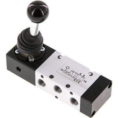 5/2 G1/8'' Handbediend Hefboom Ventiel Ventiel Detent -0.95-10bar/-13.2-140psi