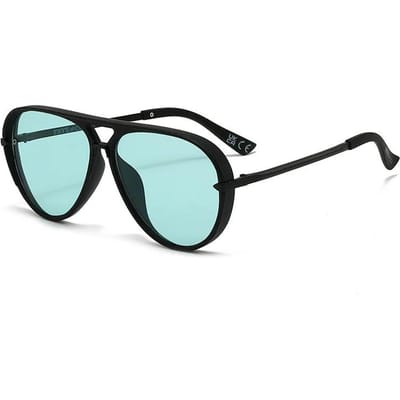 Lunettes de soleil élégantes Visières de soleil Lunettes à monture large multifonctionnelles Style classique Lunettes de soleil vert fluorescent Lunettes de protection UV