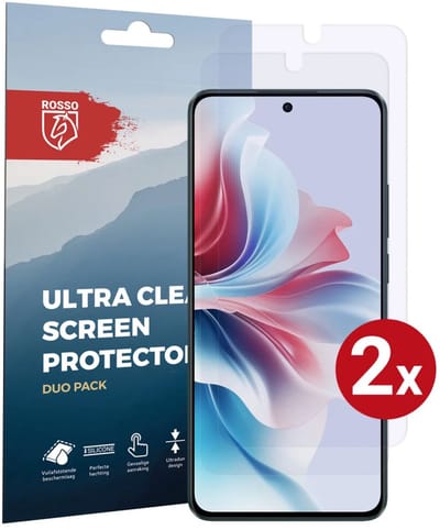 Rosso Screen Protector Geschikt voor Oppo Reno 11F | Ultra Clear Duo Pack | TPU Folie | Case Friendly Beschermfolie | 2 Stuks