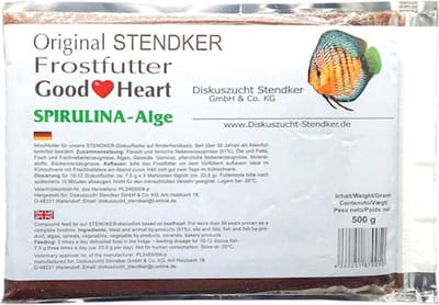 Stendker Good Heart Spirulina | diepvries discusvoer | 2 maten 500 Gram Plak