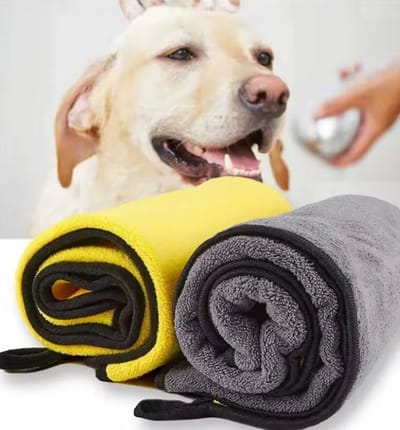 Hondenhanddoek - honden handdoek - microvezel handdoek - handendeken - handen badhanddoek - hond badjas - droogdoek hond - 3 stuks