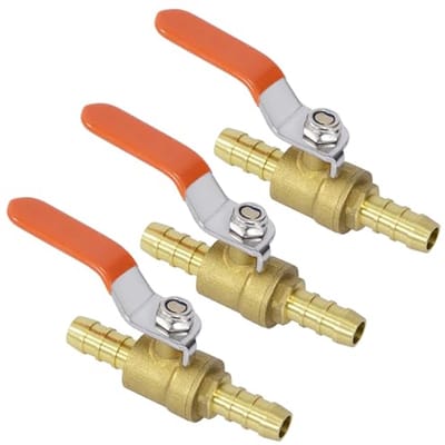 Kogelventiel 10 mm - 3 Stuks - Afsluitventiel Voor Lucht, Slang en Brandstof