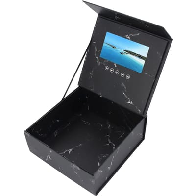 Carte de vœux vidéo avec écran LCD 7 pouces, boîte cadeau, invitation de mariage, boîte cadeau vidéo électronique pour