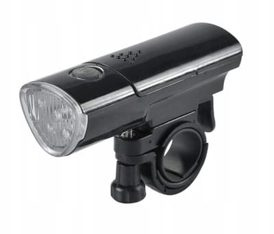 Fietslamp Voorzijde Zwart 5 LED Super White