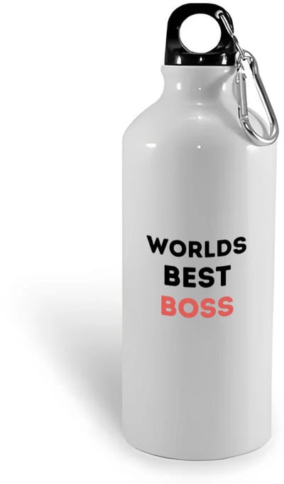 Hacebo® - worlds best boss waterfles - Baas - de beste baas - collega's - werknemers - verjaardagscadeau - verjaardag - cadeau - afscheidscadeau - geschenk - leuke cadeau - kado - gift - water fles - 400ML
