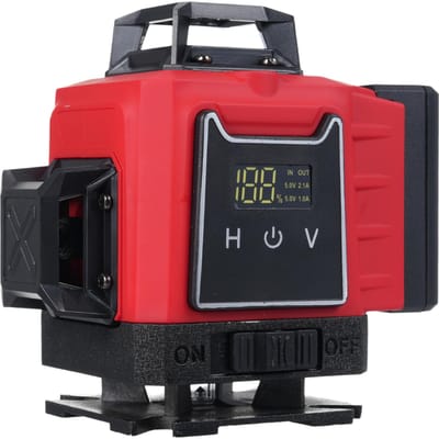 Niveau Laser Multifonctionnel 4D 16 Lignes 3 degrés Machine Auto-nivelante avec Bulle de Niveau Alimenté par EU