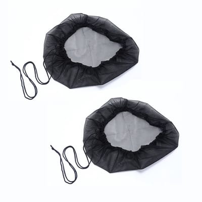 2-stuks Regenton net - Beschermnet voor regenwateropvangbak - Netafdekking voor regenwateropvangbak - Diameter 45 cm - Met trekkoord - Voorkomt vallende bladeren en insecten - Geschikt voor regenwateropvangbakken en vuilnisbakken - Zwart