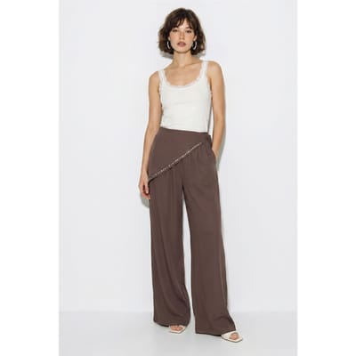 Brede Pijpen Pull-On Broek