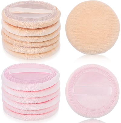 Dailygoods- Poederkwasten Set 12 Stuks - Ronde Poederkwasten - Wasbaar - Geschikt voor Oogmake-up/Rouge - 100% Polyester - Afmetingen 6x6x0,8 cm - Make-upkwasten