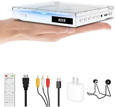 Thuys – DVD Speler Met HDMI – Externe Dvd Speler – Blu Ray – 15cm x 13cm x 3cm – Wit
