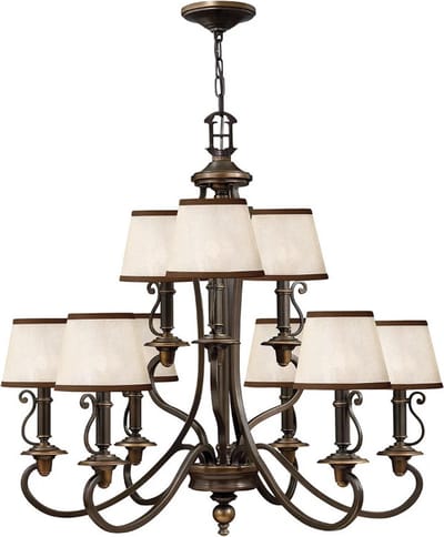 Hinkley LED Kroonluchter | 9X E14 Max 40W | Dimbaar | Olde Bronze