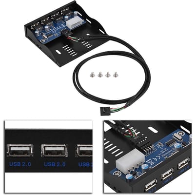USB2.0 Diskette Voorpaneel 3.5   Diskette Baai 9 Pin naar 4 Interface USB 2.0 HUB