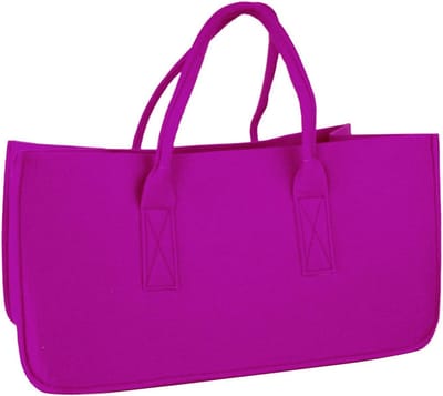 Grote Vilten Tas - Multifunctionele Mand voor Haardhout, Kranten of Boodschappen - 50x25x25 cm