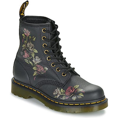 Dr. Martens Laars - 1460 - Decayed Roses Classic Tumbled Nappa - EU38 tot EU41 - voor Vrouwen - zwart