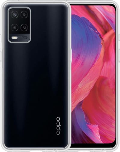 Hoesje - Geschikt voor OPPO A54 - Sterk & Shockproof - Hoes Cover - Siliconen Case - Telefoonhoesjes - Transparant