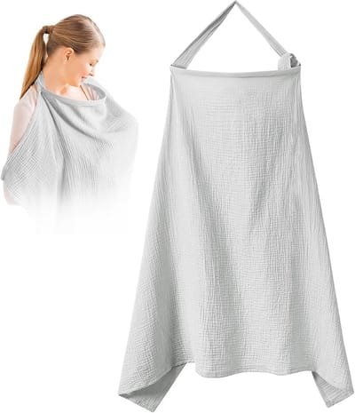Zachte en Ademende Borstvoedingsdoek voor onderweg, Muslin Cover voor Baby's, Ideaal voor Moeders