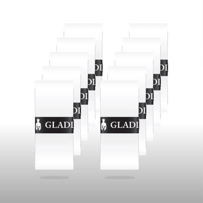 Gladiator Racket Overgrips - wit - 10 stuks - extra comfortabel - tennis - padel - pickleball