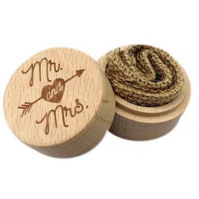 Ringdoosje hout - aanzoek - bruiloft - sieradendoos - Mr and Mrs - verloving - huwelijksaanzoek - liefde - ring