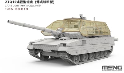 Meng Model Modelbouwpakket Militaire voertuigen - MENG ES010 ZTQ15 Lichte Tank met Kooi-pantser - Chinese Tank Plastic - 1:35 - Modelbouw