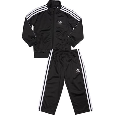 Adidas Firebird Trainingspakken Baby - Zwart - Maat 81 - 86 CM - Katoen Canvas