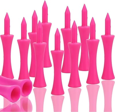 EXCITAT 50 stuks - Golftees - Plastic tees - Geschikt voor golfen, grasmaaien en gazons besproeien - Roze