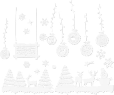 Ruhhy Kerst Raamstickers Set - Feestelijke Decoratie voor Ramen en Spiegels