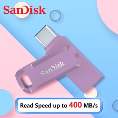 SANDISK Ultra Dual Drive Go - Lavendel - 256GB - USB-stick
