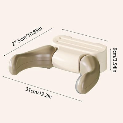 Baby Douche Staande - Badondersteuning Baby - Veilig Baden - Boorvrije Installatie - 31 x 275 cm - Khaki
