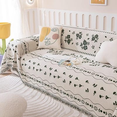 Chenille Sofahanddoek voor Alle Seizoenen, Antislip Volledige Hoes Sofadeken, Keizerlijke Bijvrouw Sofahoes Doek 180*130cm