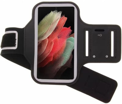 Hoesje Geschikt Voor Samsung Galaxy S21 Ultra hardloop armband - Sportband - hoesje - zwart