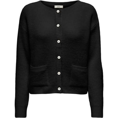 Jacqueline de Yong Vest Jdyhayden L/s O-neck Pocket Cardi Knt 15341238 Black Dames Maat - XL
