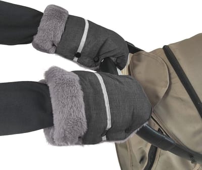 Universele Kinderwagen Handmuff - Waterdicht en Winddicht Met Fleece Voering - Grijze Handwarmer