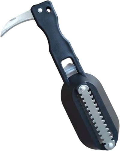 Vis schubben schraper - Vis fileren - Visschraper Schubben verwijderen - Met handig opvangbakje - Vis mes - Fish scaler - Vis schoonmaken - Schubbenmes - Jonyx
